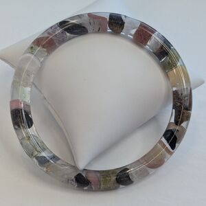 Artisan Mixed Gemstone Bangle - Unique Handmade Jewelry - Bracelet